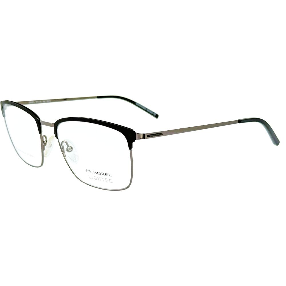 Morel Lightec 30197L  Mens Metal Eyeglass Frame NG12 Black Gray 57-19 France
